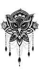 Laced Owl - Boston Temporary Tattoos