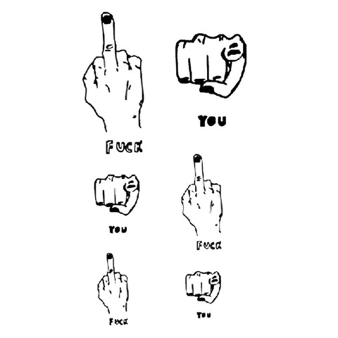 Hand Signs - Boston Temporary Tattoos