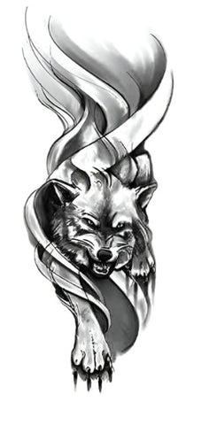 Chinese Wolf - Boston Temporary Tattoos