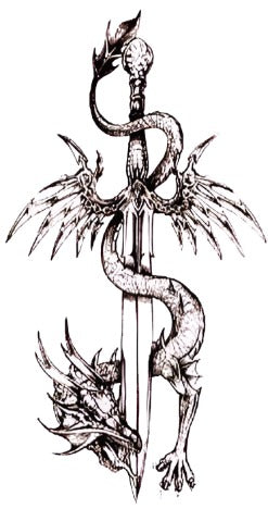 Snake Sword - Boston Temporary Tattoos