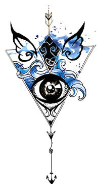 Blue Eye Arrow - Boston Temporary Tattoos