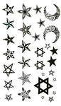 Moon and Stars - Boston Temporary Tattoos