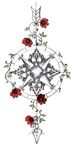 Crystal Compass - Boston Temporary Tattoos