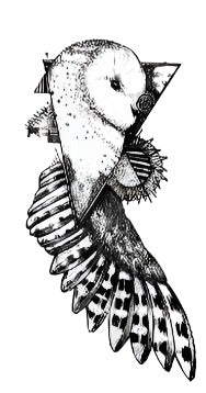 Abstract Owl - Boston Temporary Tattoos