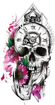 Skull Clock - Boston Temporary Tattoos