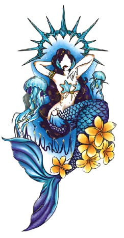 Sun Mermaid - Boston Temporary Tattoos