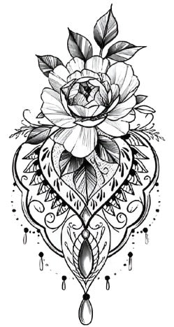 Jewel Heart - Boston Temporary Tattoos