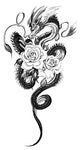 Rose Snake - Boston Temporary Tattoos