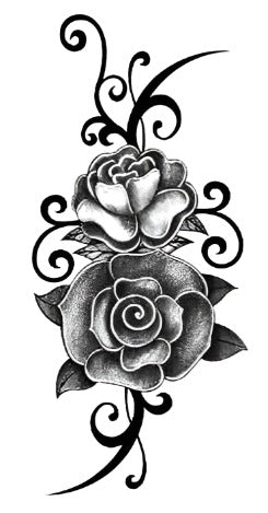 Tribal Roses - Boston Temporary Tattoos