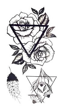 Tri Flower - Boston Temporary Tattoos