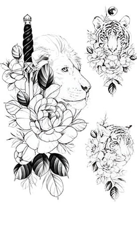 Flower & Animal - Boston Temporary Tattoos