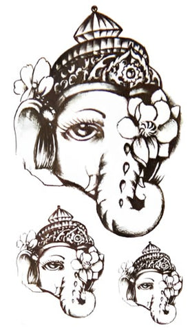 Indian Elephant - Boston Temporary Tattoos