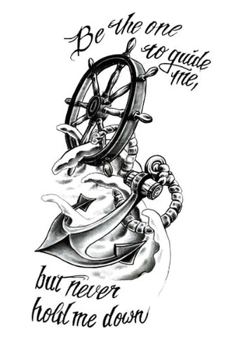 Ship Wheel - Boston Temporary Tattoos