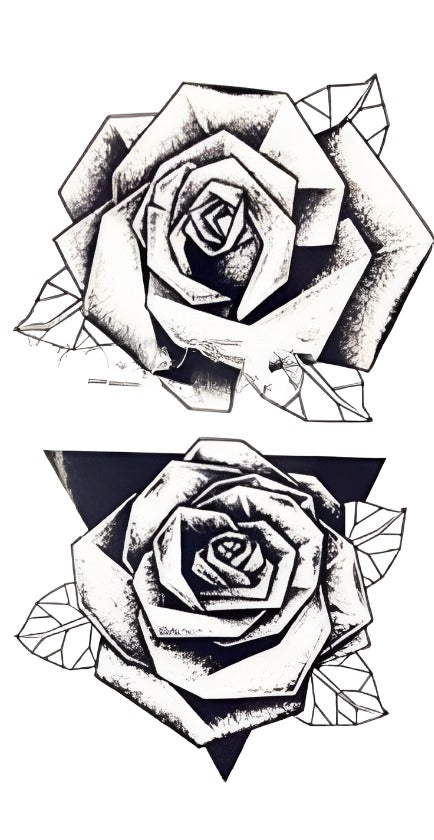 Rose black abstract tribal tattoo decorative Vector Image
