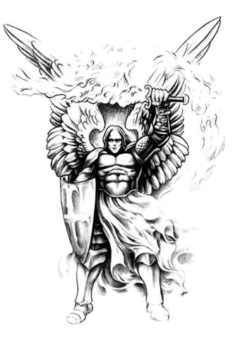 Angel Warrior - Boston Temporary Tattoos