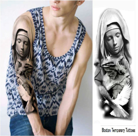 Virgin Mary - Boston Temporary Tattoos