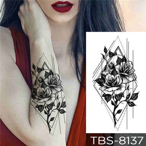 Flower Rose - Boston Temporary Tattoos
