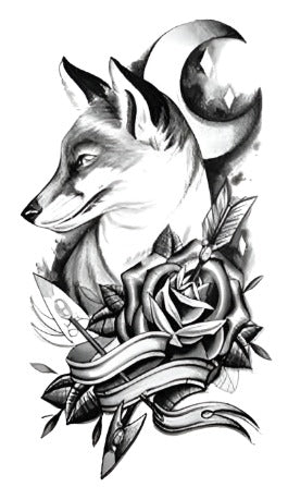Night Fox - Boston Temporary Tattoos