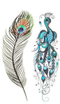 Colorful Feathers - Boston Temporary Tattoos