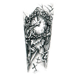 Clock and Crosses - Boston Temporary Tattoos