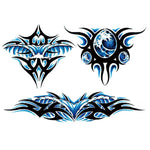 Tribal and Blue Waves Design - Boston Temporary Tattoos