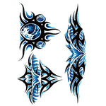 Tribal and Blue Waves Design - Boston Temporary Tattoos