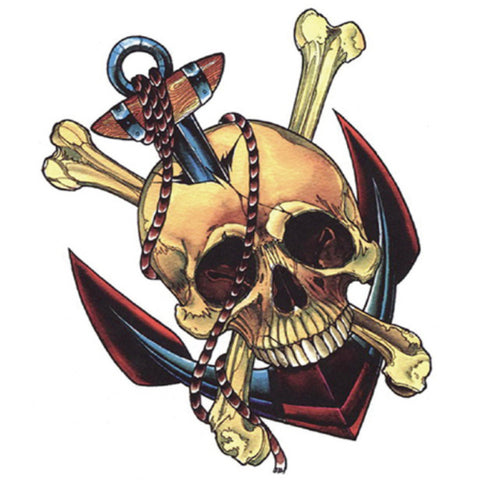 Anchor and Skull - Boston Temporary Tattoos