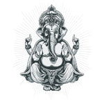 Seated Elephant Buddha - Boston Temporary Tattoos