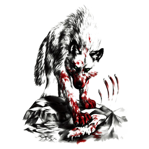 Deadly Wolf - Boston Temporary Tattoos