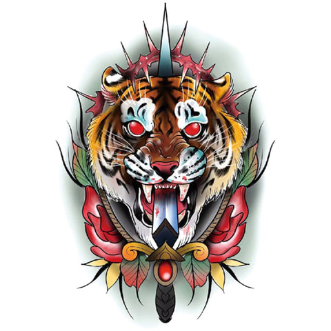 Mountain Tiger - Boston Temporary Tattoos