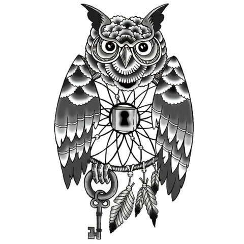 Dreamcatcher Owl - Boston Temporary Tattoos