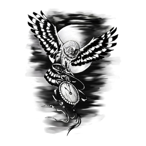 Shnapign Owl Clock - Boston Temporary Tattoos