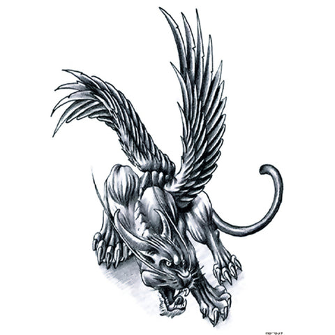 Winged Puma - Boston Temporary Tattoos