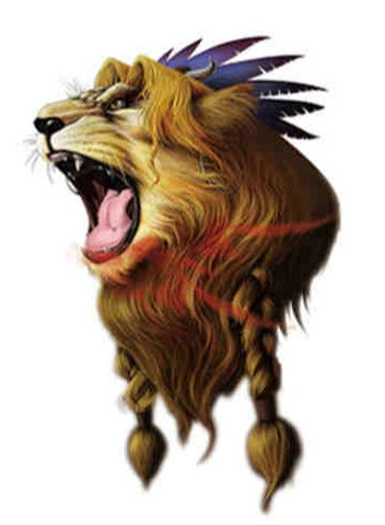 Lion Attack - Boston Temporary Tattoos