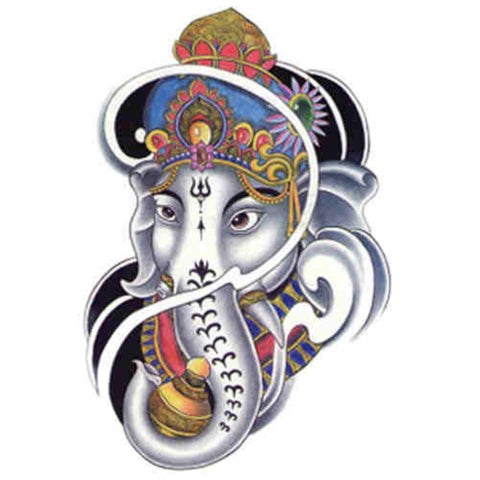 Elephant King Ganesha - Boston Temporary Tattoos