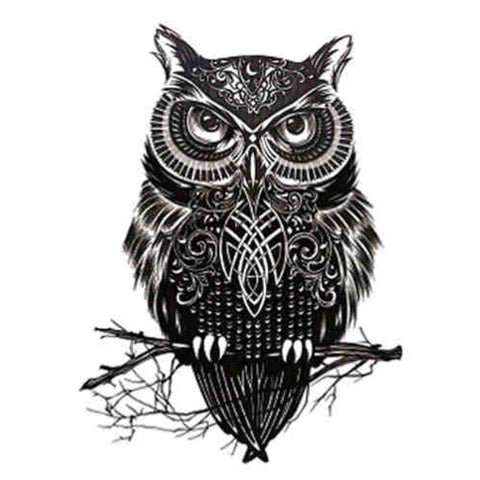 Tribal Owl - Boston Temporary Tattoos