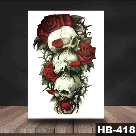 Skulls n' Roses - Boston Temporary Tattoos