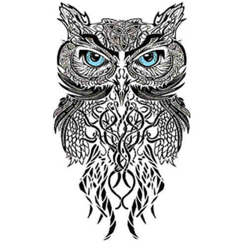 Owl Tribal - Boston Temporary Tattoos