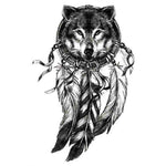 Wolf dreamcatcher - Boston Temporary Tattoos