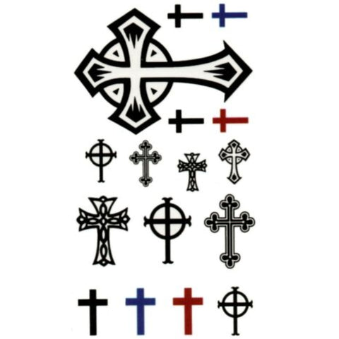 Christian Gothic Cross Tattoo - Boston Temporary Tattoos