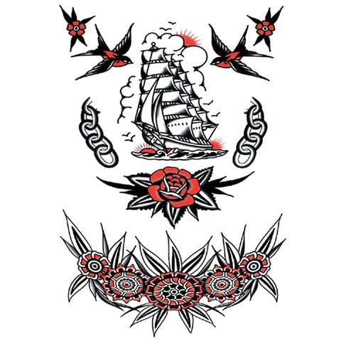 Boat Swallow - Boston Temporary Tattoos
