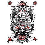 Boat Skull Rose - Boston Temporary Tattoos