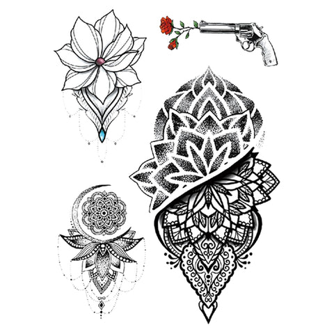 Blossoms Revolver - Boston Temporary Tattoos