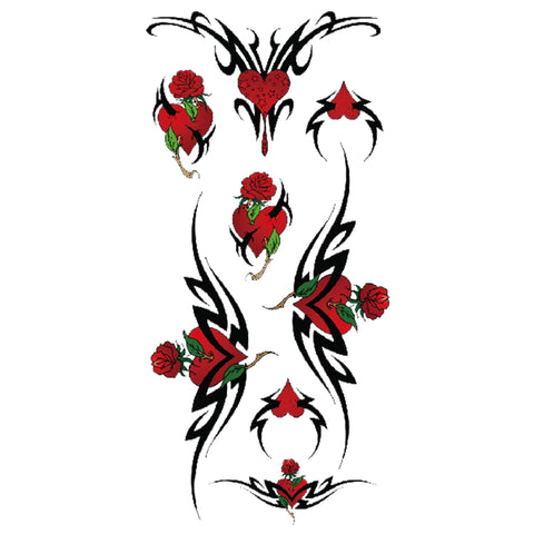 Rose Flower Tramp - Boston Temporary Tattoos