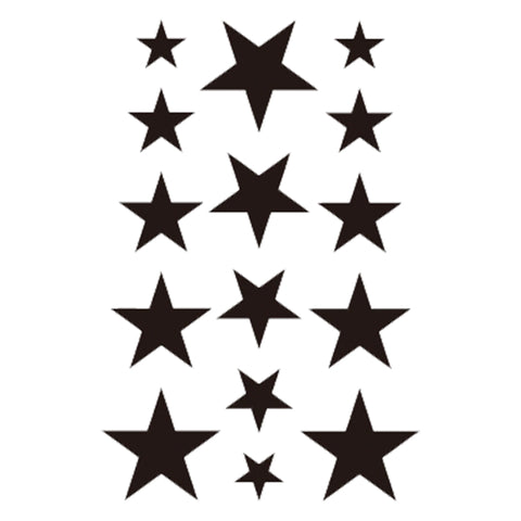 Black Stars - Boston Temporary Tattoos