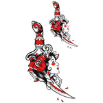 Bloody Rose Queen - Boston Temporary Tattoos